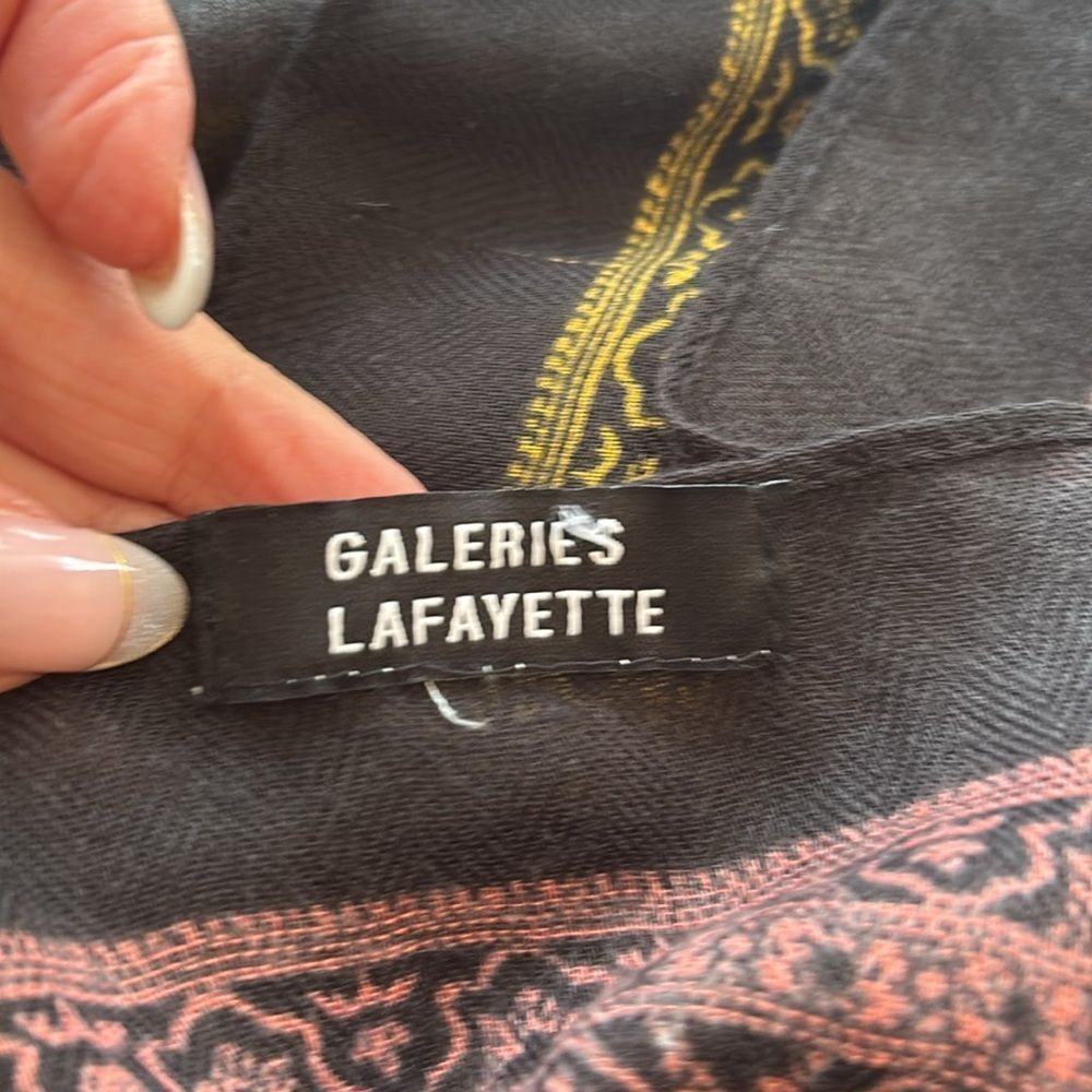 Galleries Lafayette Multicolor Patterned wool Sca… - image 5